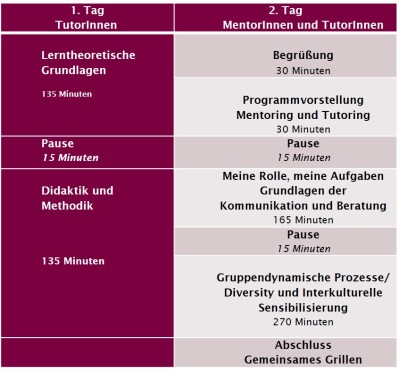 Mentoring-Tutoring-Schulung 2015